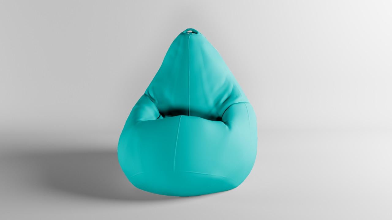Бескаркасное кресло-мешок SkyPuff MEGA Груша Оксфорд 600D.PU.WR 256 XXXL 160х120 см Мятный (160017)