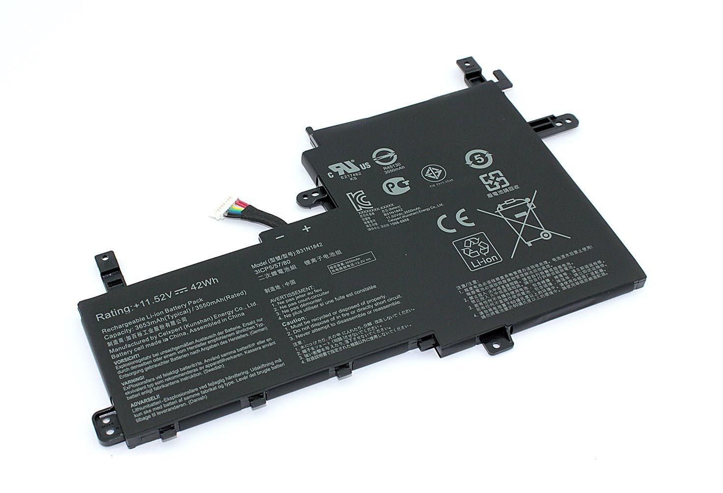 Аккумулятор для ноутбука Asus B31N1842 VivoBook S15 S531FA 11,52 V 3653 mAh OEM Black