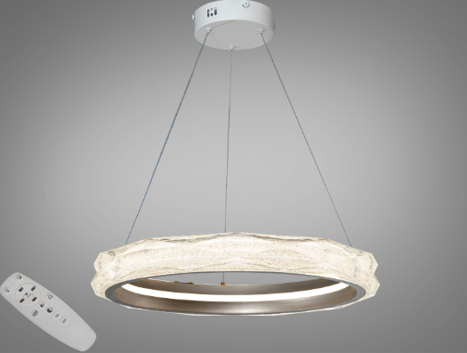 Люстра подвесная LED Diasha с пультом 51 Вт 50 см. Шампань (MD3528/500CG)