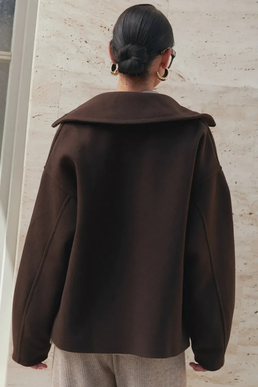 Женское пальто XXL-3XL Шоколадный (2733941908) - фото 2 Женское пальто XXL-3XL Шоколадный (2733941908) - фото 2