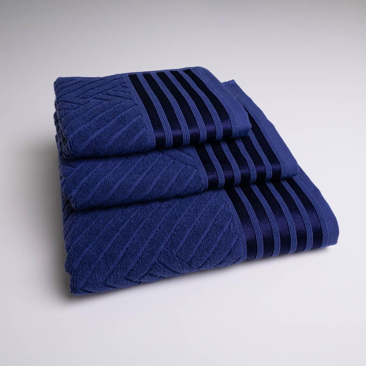 Набор махровых полотенец GM Textile SOFT 40х70/50х90/70х140 см 500 г/м2 3 шт. Темно-синий (rms500-k3-dblue)