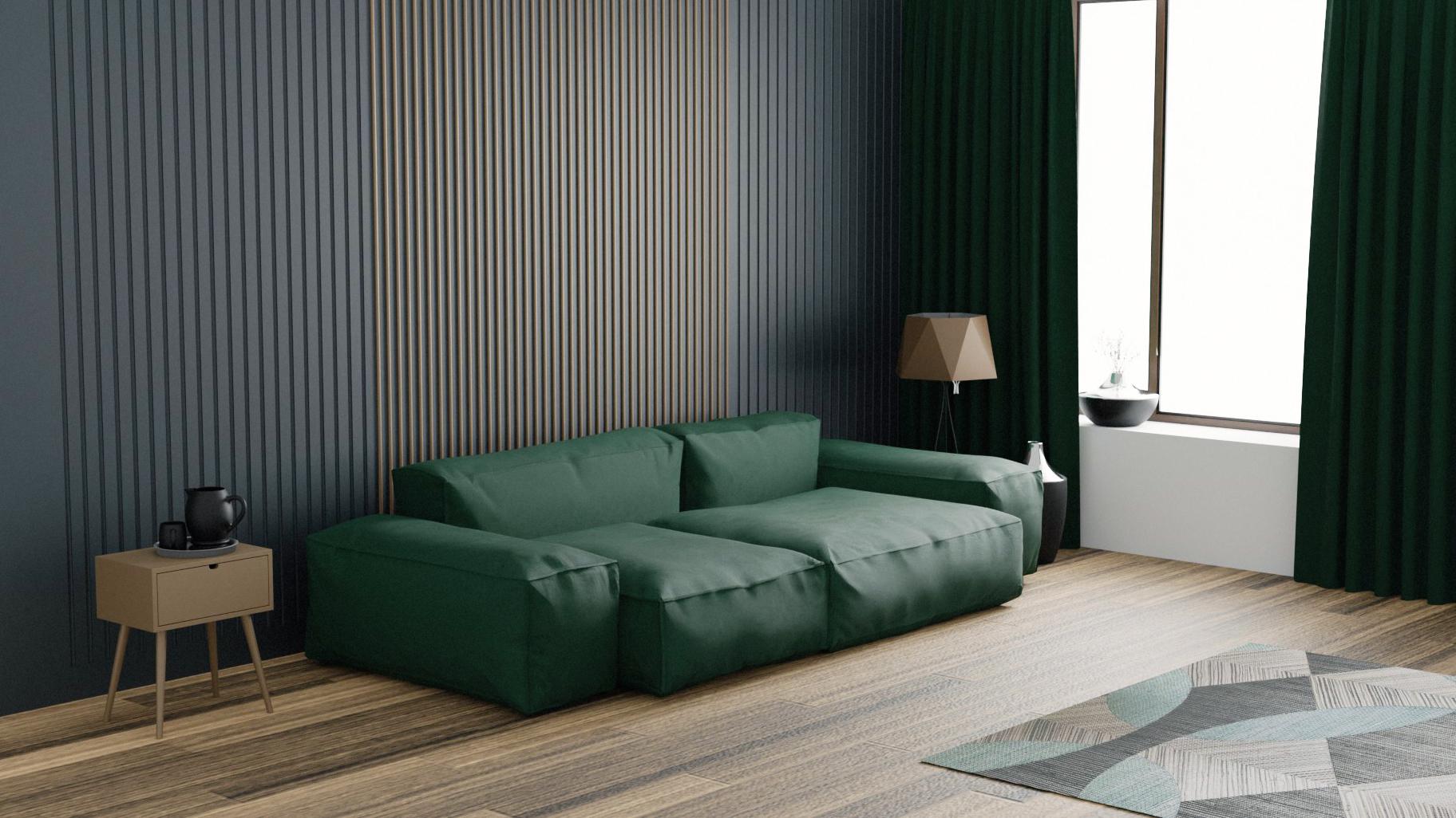 Модульний диван Cloud 2 290х128 см Зелений (Арт 0000) - фото 4 Модульний диван Cloud 2 290х128 см Зелений (Арт 0000) - фото 4