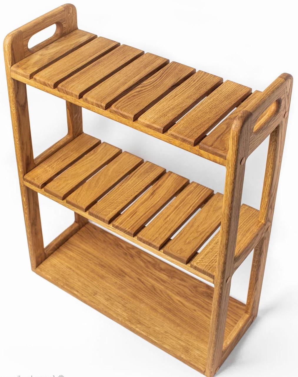 Полиця для ванної настільна з дерева Бартон Сієна (ВНО-000705)