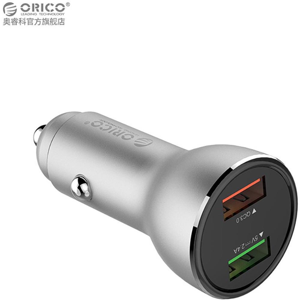 Зарядний пристрій автомобільний Orico й 2x USB 30W 3A USB-A Quick Charge 3.0 QC3.0 алюмінієвий Сріблястий (ORICO-UPF-Q2-SV-BP) - фото 9 Зарядний пристрій автомобільний Orico й 2x USB 30W 3A USB-A Quick Charge 3.0 QC3.0 алюмінієвий Сріблястий (ORICO-UPF-Q2-SV-BP) - фото 9