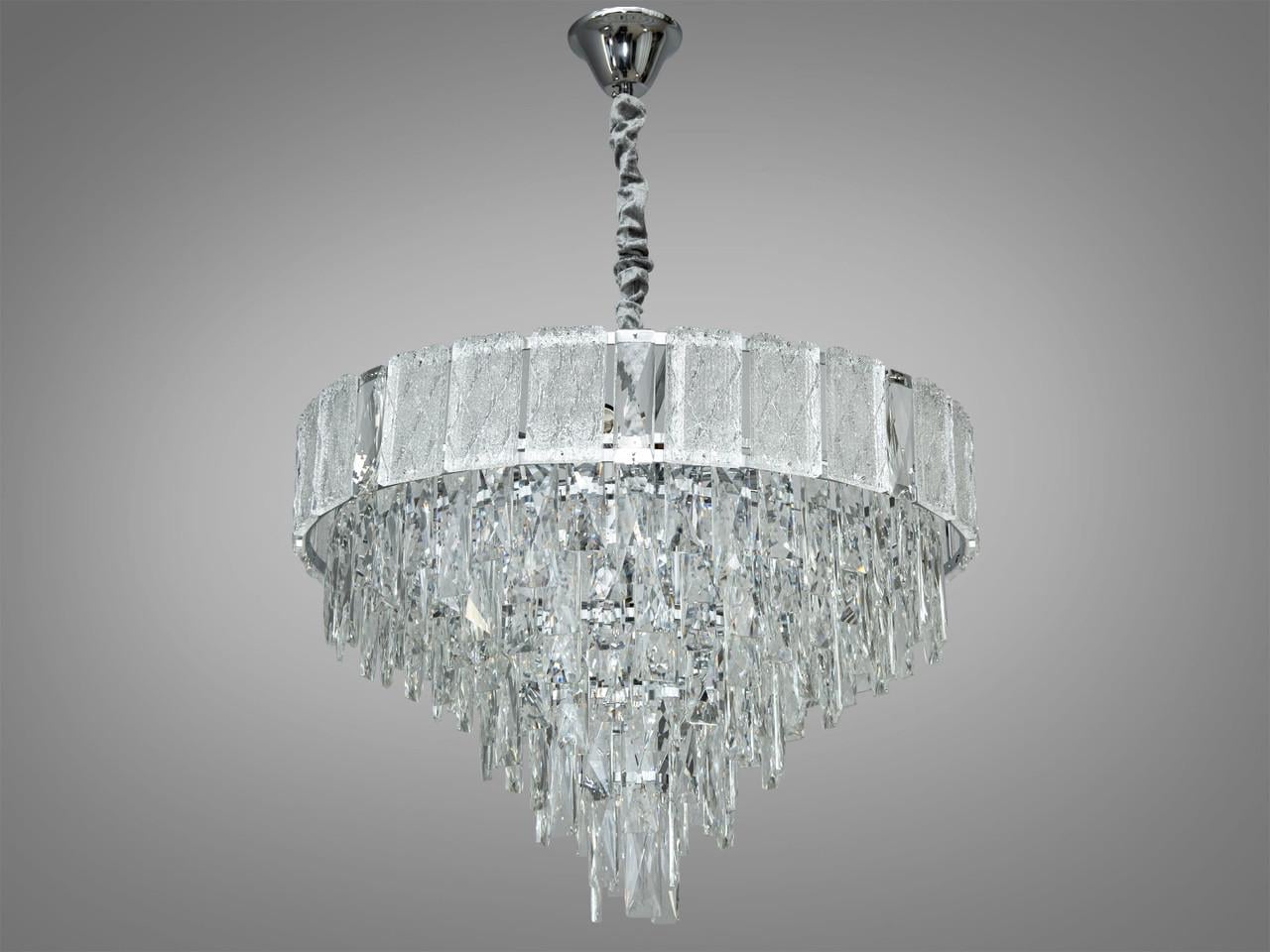 Люстра хрустальная в гостиную 327-600CH-LS на 11 ламп Хром (2226949525)