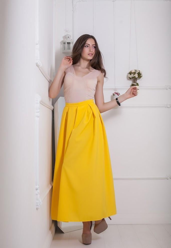Юбка женская Podium Kerry 17976-YELLOW XXL Желтый