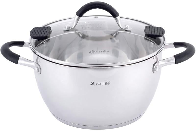 Кастрюля Kamille Marsaili 6 л с силиконовыми ручками (KM-5750)