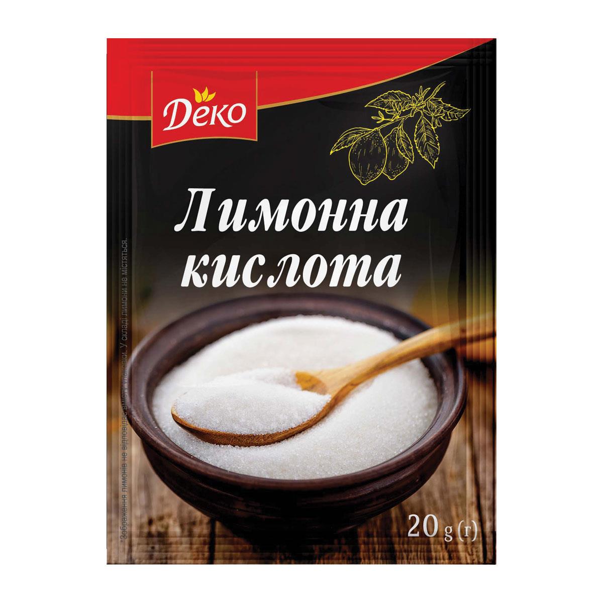 Лимонная кислота Деко 20 г (4820076011337)