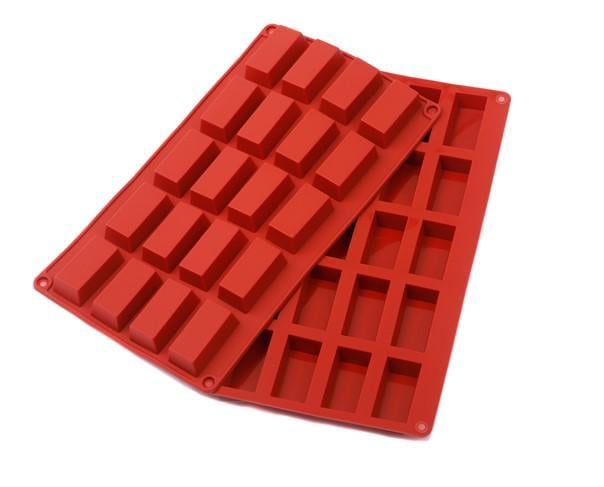 Форма силіконова One Chef для випічки Профі Цукерка 4,8х2,5х1 см на 20 осередків Червоний