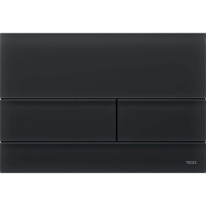 Панель смыва с двумя клавишами TECE для унитаза TECEsquare стекло Черный матовый (9240825)