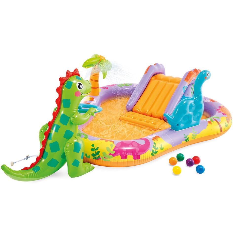 Надувной центр Intex Динопарк с горкой 201х157х69 см (31991955)