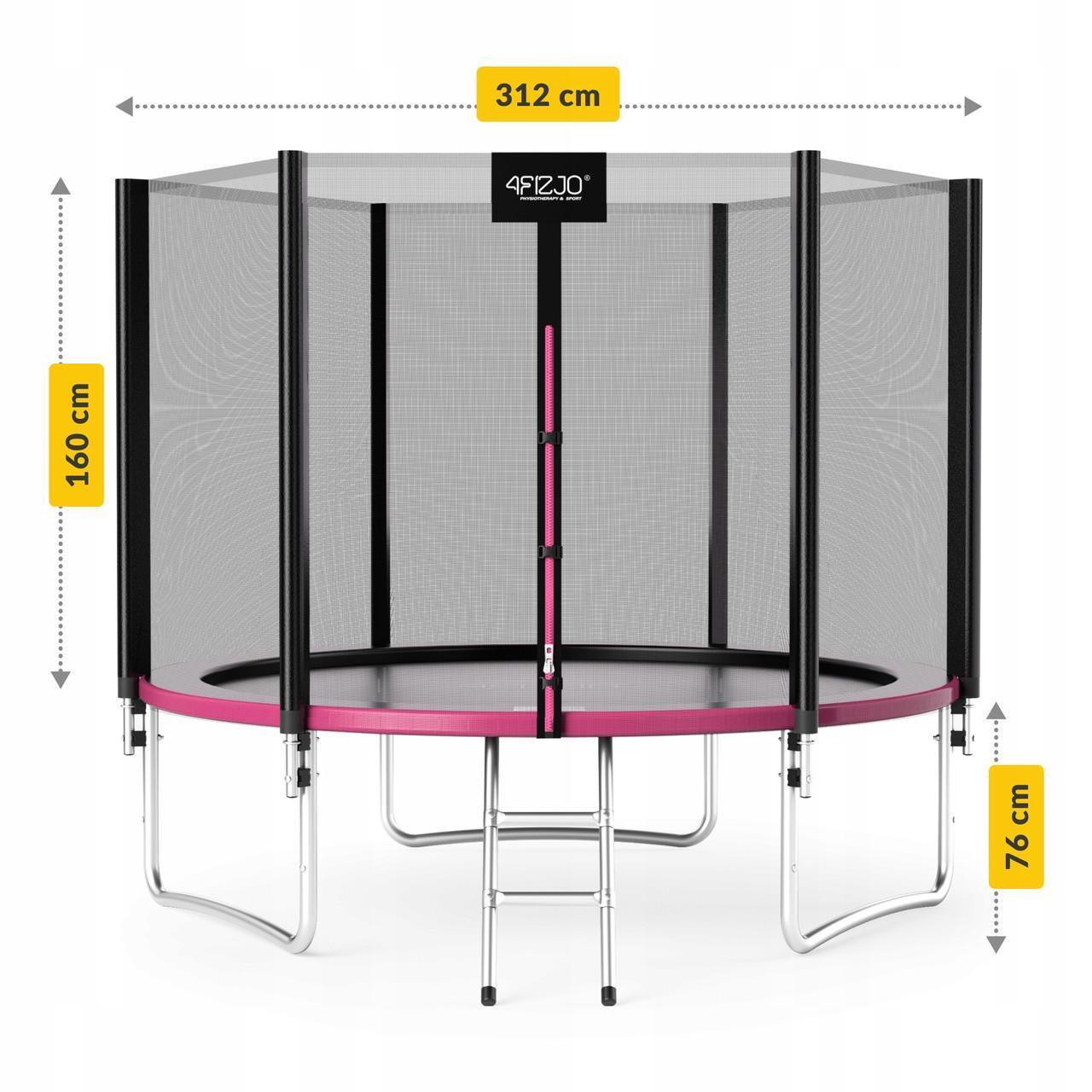 Батут с наружной сеткой 4FIZJO Classic 10FT 312 см Black/Pink (P-5907739314567) - фото 3 Батут с наружной сеткой 4FIZJO Classic 10FT 312 см Black/Pink (P-5907739314567) - фото 3