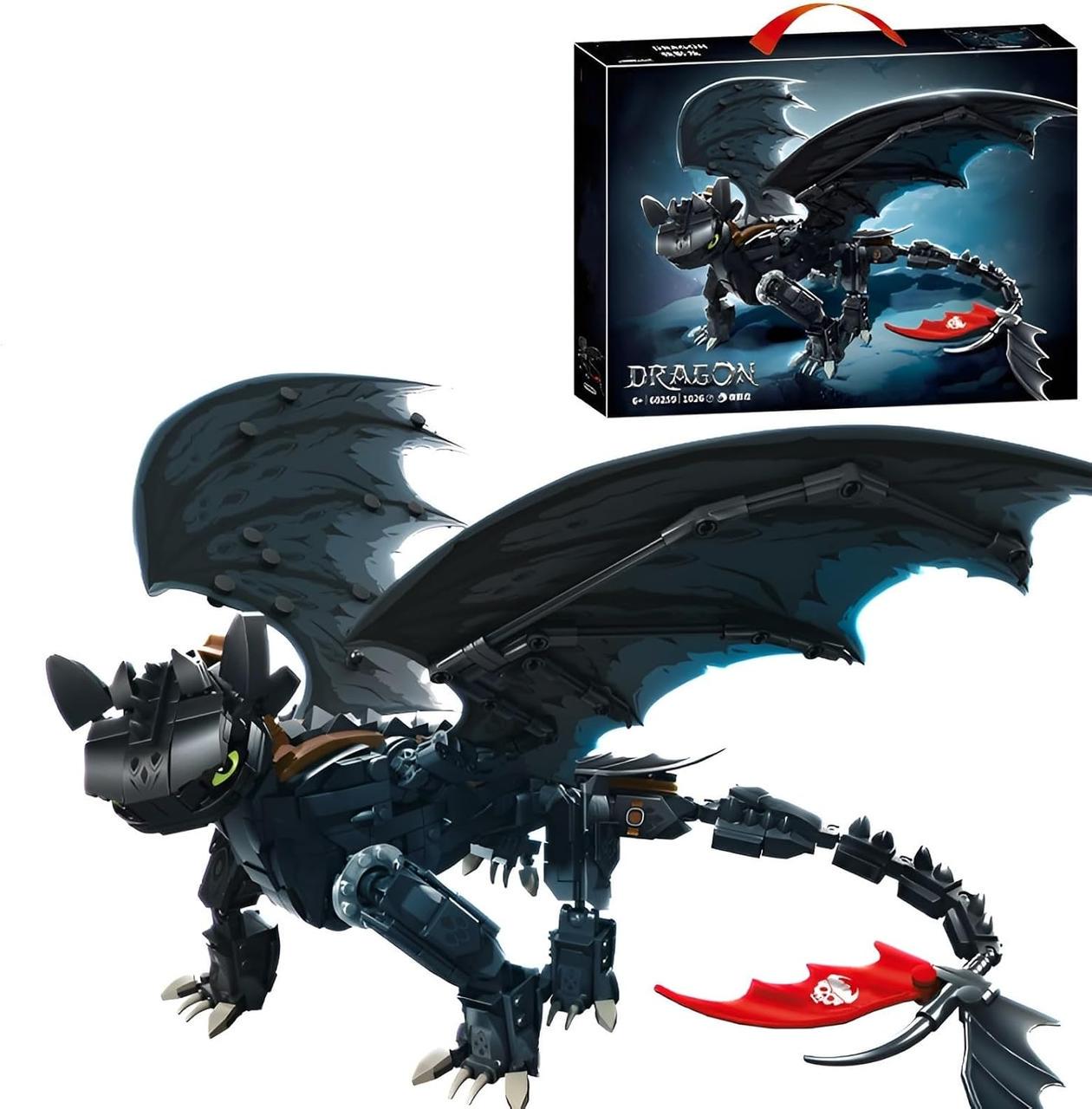 Конструктор для детей дракон из мультфильма Как укротить дракона 1026 дет. - фото 8