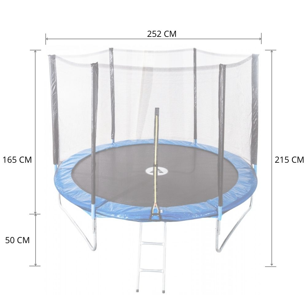 Батут дитячий Atleto 252 см з захисною сіткою та драбиною до 100 кг - фото 2 Батут дитячий Atleto 252 см з захисною сіткою та драбиною до 100 кг - фото 2