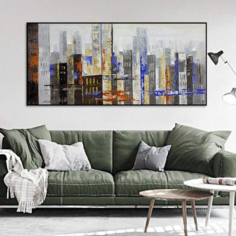 Картина на холсте ArtSale Городской пейзаж 50х100 см sity0029