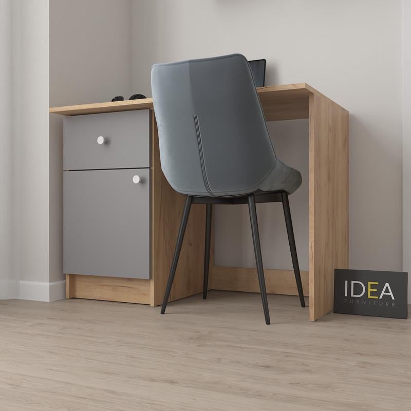 Письмовий стіл Idea Д-103 100 см Дуб Крафт/Сірий шифер (36147871)