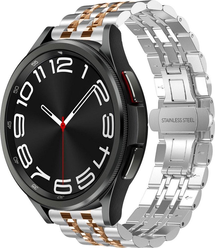 Браслет металлический Spinye Line для Galaxy Watch 6 Classic 43 мм Silver Rose (37647-68)