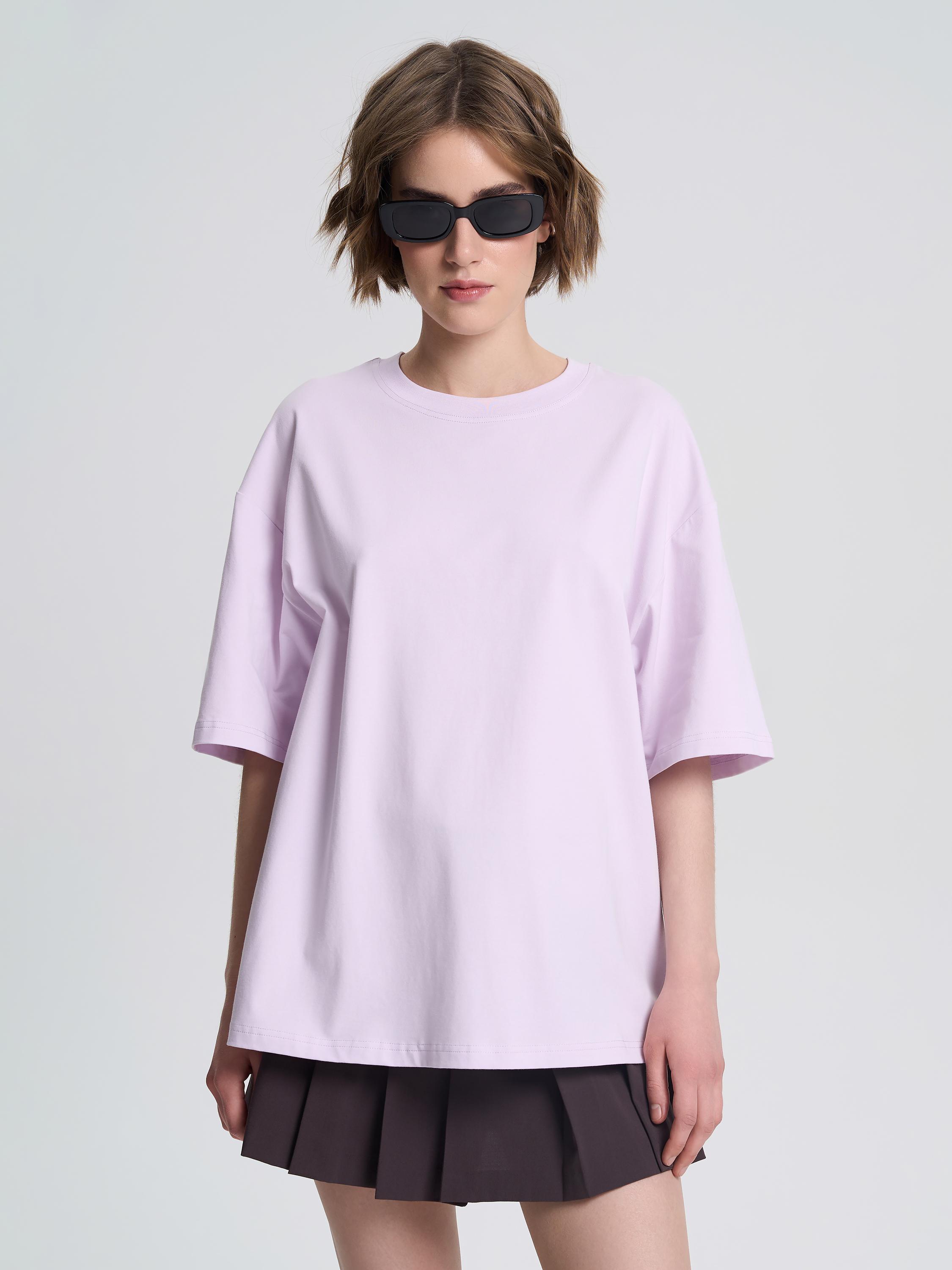 Футболка женская оверсайз ROZA 231105 S Лавандовый (4824005715471) - фото 1