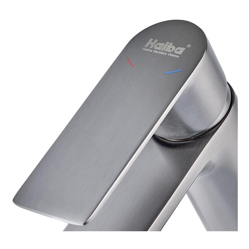 Смеситель для умывальника Haiba Alex 001 Graphite (HB3992) Смеситель для умывальника Haiba Alex 001 Graphite (HB3992)