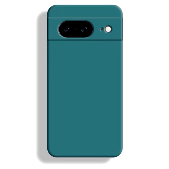 Силиконовый чехол для Google Pixel 8a (с микрофиброй внутри) Темно-зелёный