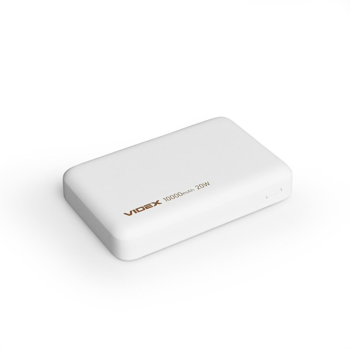 Повербанк з бездротовою зарядкою 10000 mAh VIDEX/PD20 W White (VPB-331) - фото 4 Повербанк з бездротовою зарядкою 10000 mAh VIDEX/PD20 W White (VPB-331) - фото 4