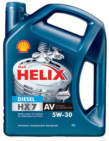 Моторна олива Shell Helix Diesel HX7 AV 5W-30 4 л