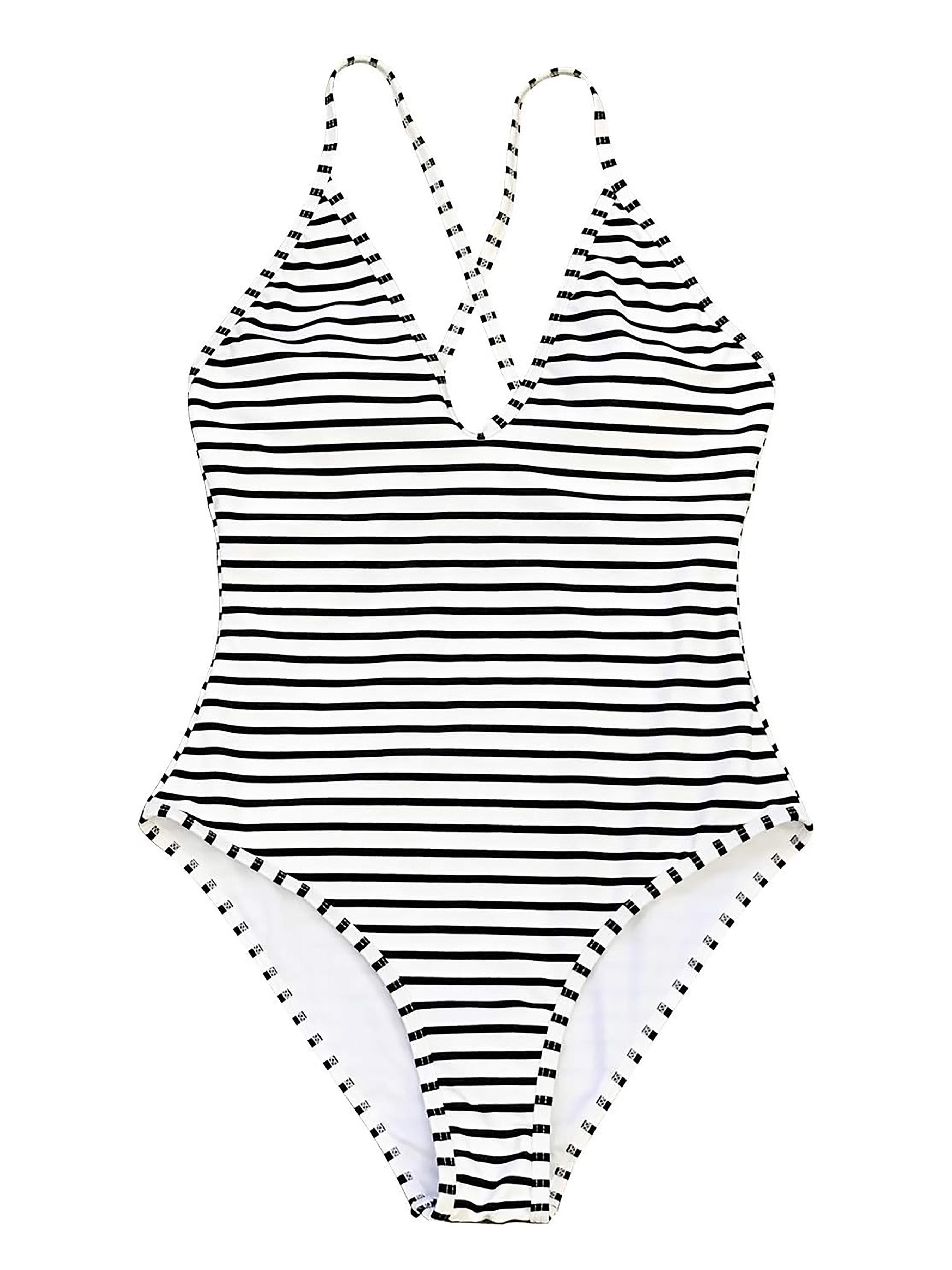 Купальник Cupshe Смужка S Чорно-білий (AB30644) - фото 5 Купальник Cupshe Смужка S Чорно-білий (AB30644) - фото 5