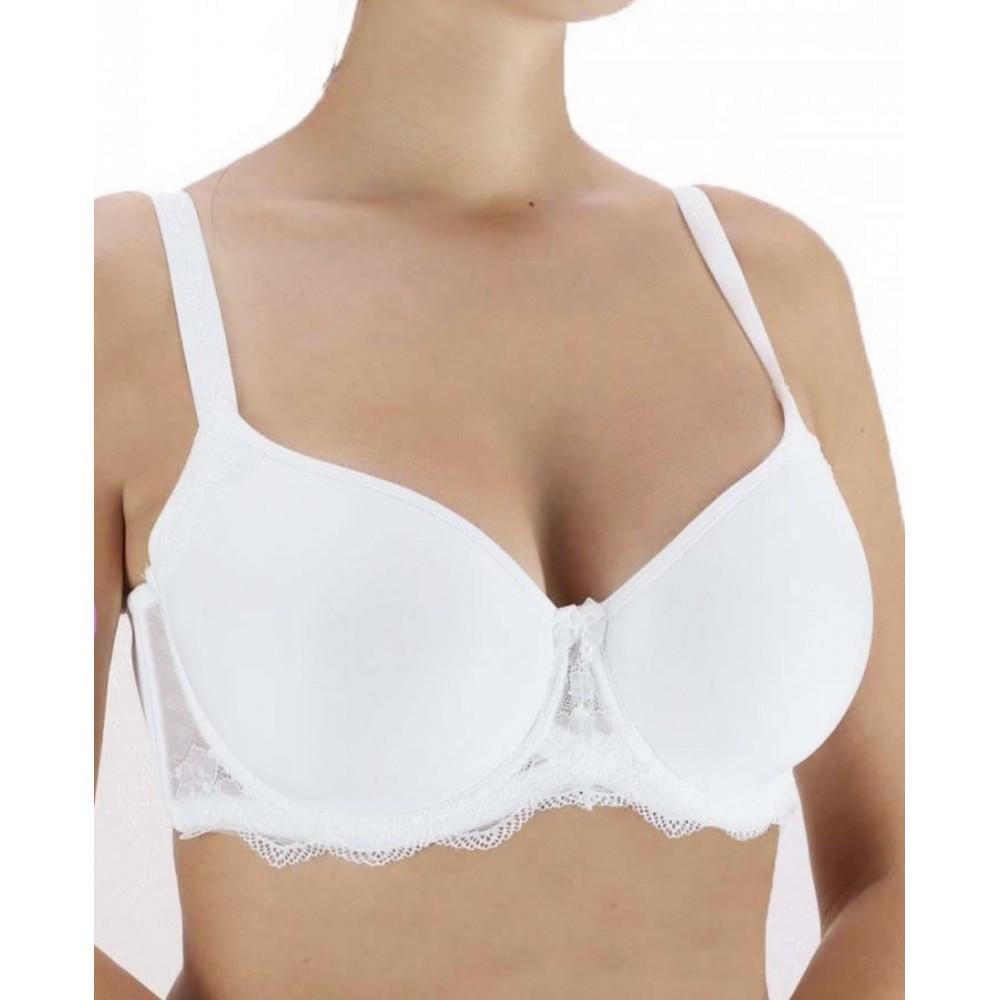 Бюстгальтер-спейсер Weiyesi 5052k с тонкой поролоновой чашкой и кружевом 80D Молочный (5052)