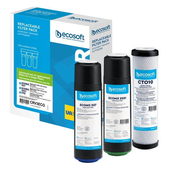 Улучшенный комплект картриджей Ecosoft для тройных фильтров (CRV3ECO)