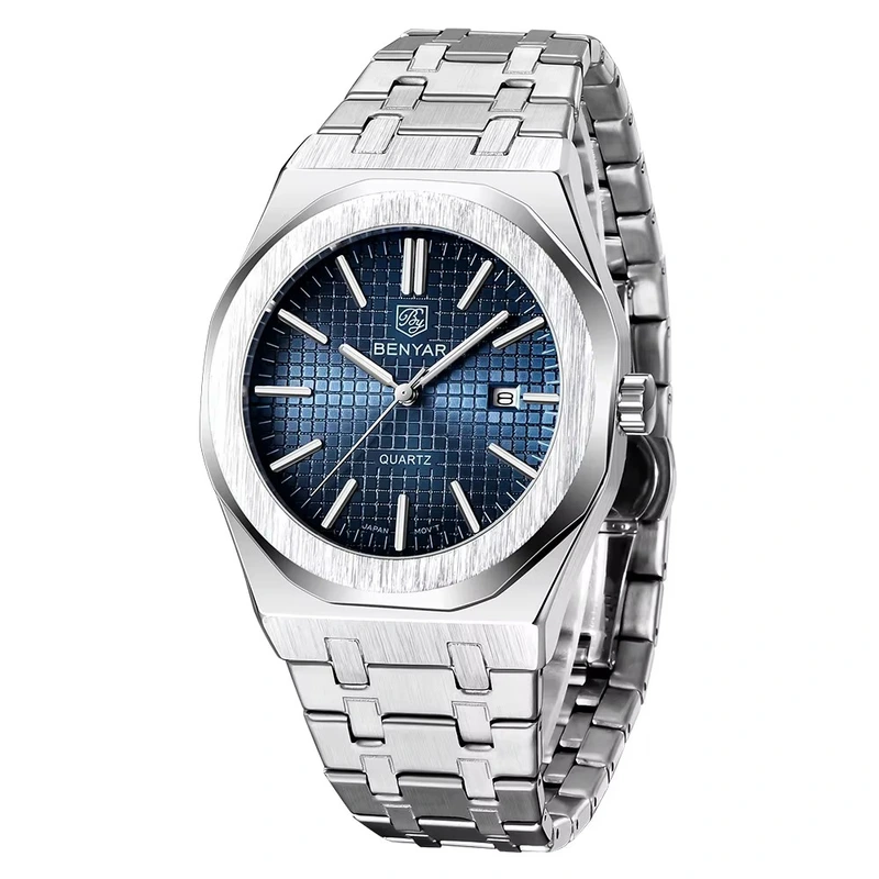 Наручний годинник Benyar BY-5156 Silver/Blue