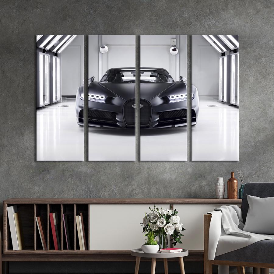 Картина на холсте Гиперкар Bugatti Chiron 149x93 см (1296-41)