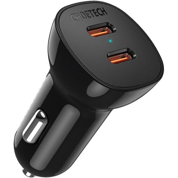 Зарядное устройство в автомобиль Choetech 2xUSB-C PD 3.0 40W Black (TC0008-V2-BK) - фото 2 Зарядное устройство в автомобиль Choetech 2xUSB-C PD 3.0 40W Black (TC0008-V2-BK) - фото 2
