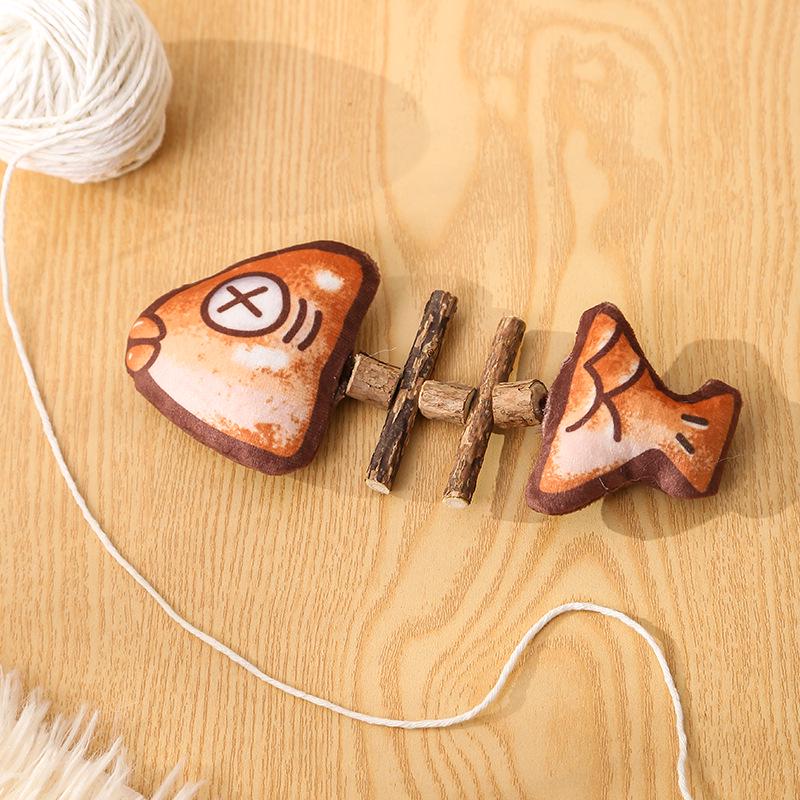 Іграшка для котів Рибний скелетик мататабі й котяча м'ята (23689481) - фото 3