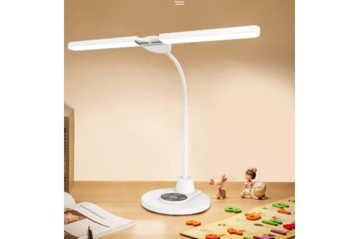 Лампа настільна з бездротовою зарядкою телефону 12 Вт Білий (TB-29S) - фото 4