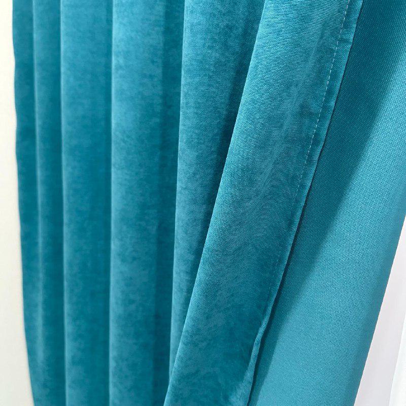 Комплект штор микровелюр 2 шт. 1,5х2,7 м готовые на шторной тесьме 6 см Бирюзовый (petek-V23) - фото 9