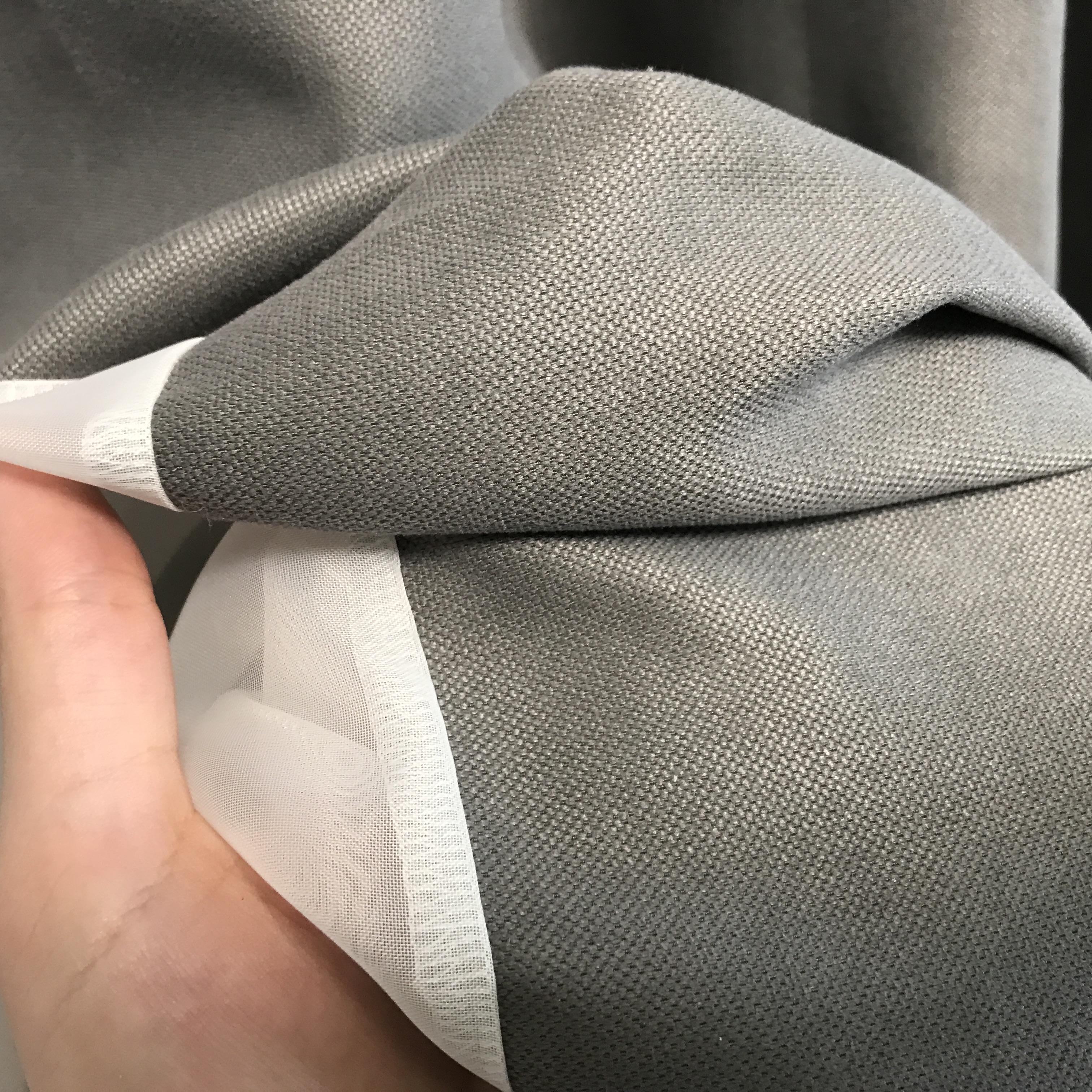 Гардина з мікровелюру та шифону ALBO 400x180 см Сірий (KU-PK-339) - фото 14