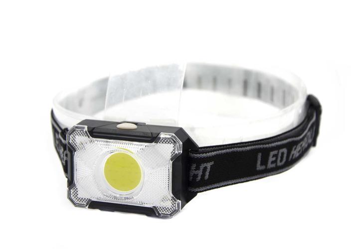 Фонарь налобный 1302COB LED с поворотной головой Черный (30651943)