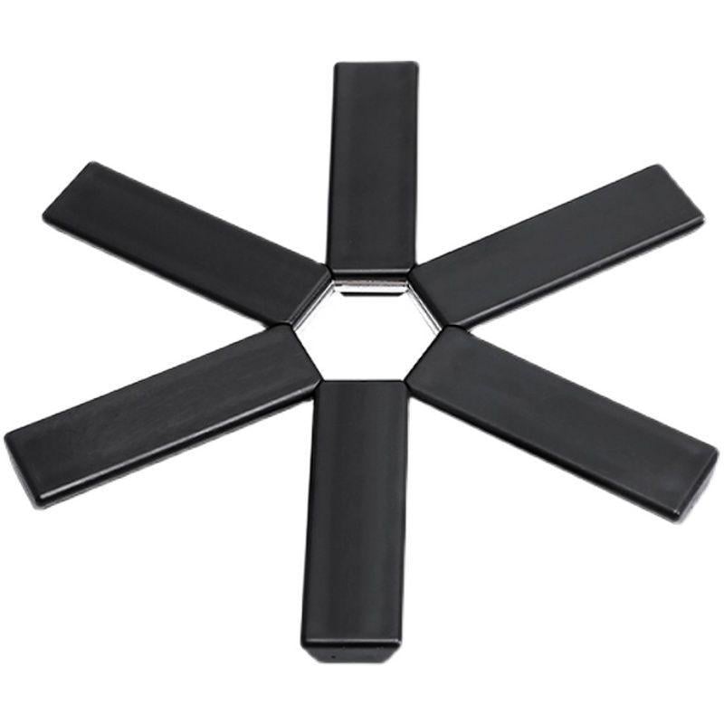 Подставка под горячее складная из ABS-пластика 19x19 см Черный (27060484)