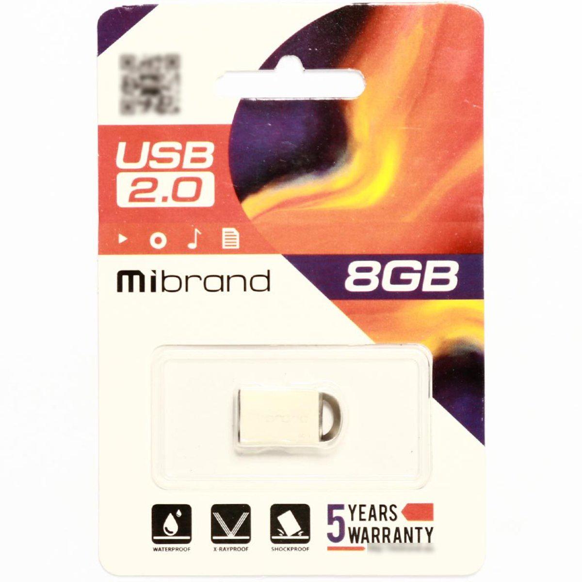 Флэш-накопитель Flash Mibrand USB 2.0 Lynx 8 Gb Silver (MI2.0/LY8M2S) - фото 2