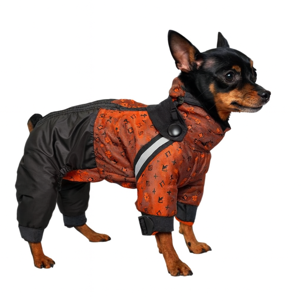 Комбинезон утепленный для собак девочек Diego Snow Sintepon Print р. 1 Оранжевый (124181959)