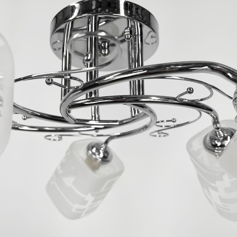 Люстра на 5 плафонів Ø 58 см Срібний (2286/5B CH) - фото 3 Люстра на 5 плафонів Ø 58 см Срібний (2286/5B CH) - фото 3