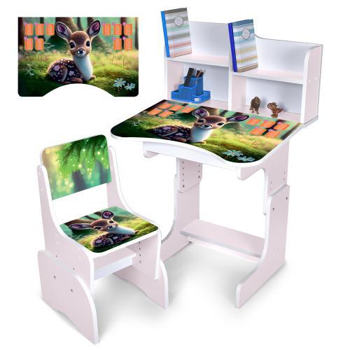 Парта со стулом Bambi детская деревянная Розовый (N 2071-3-7) - фото 2 Парта со стулом Bambi детская деревянная Розовый (N 2071-3-7) - фото 2