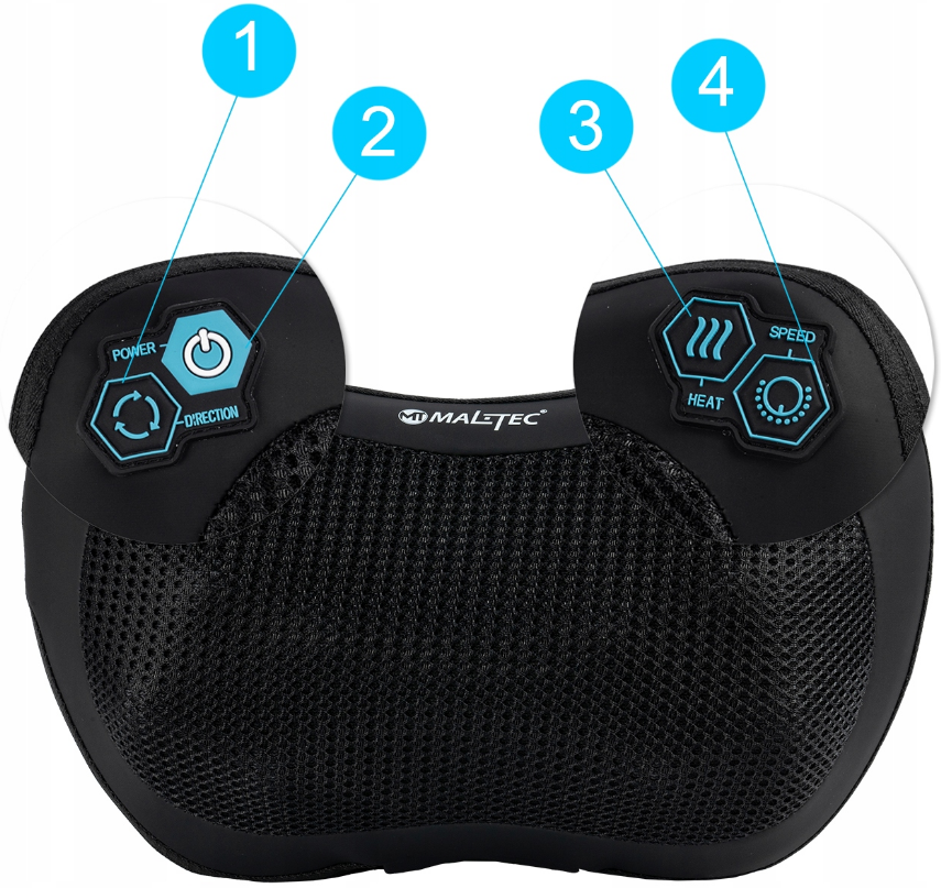Подушка масажна для шиї/плеч та спини Maltec 30 Вт - фото 6 Подушка масажна для шиї/плеч та спини Maltec 30 Вт - фото 6