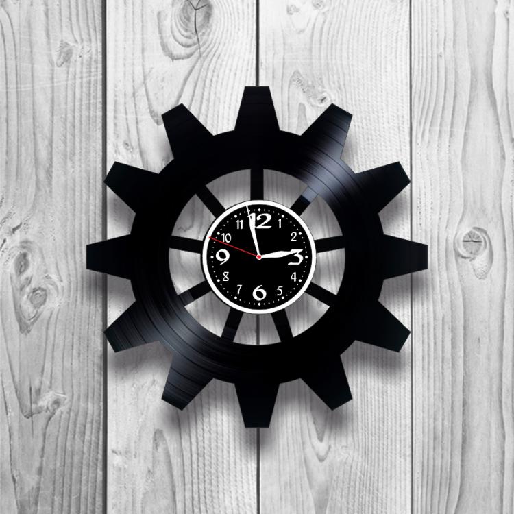 Часы настенные Лофт-ретро 0238 из виниловой пластинки