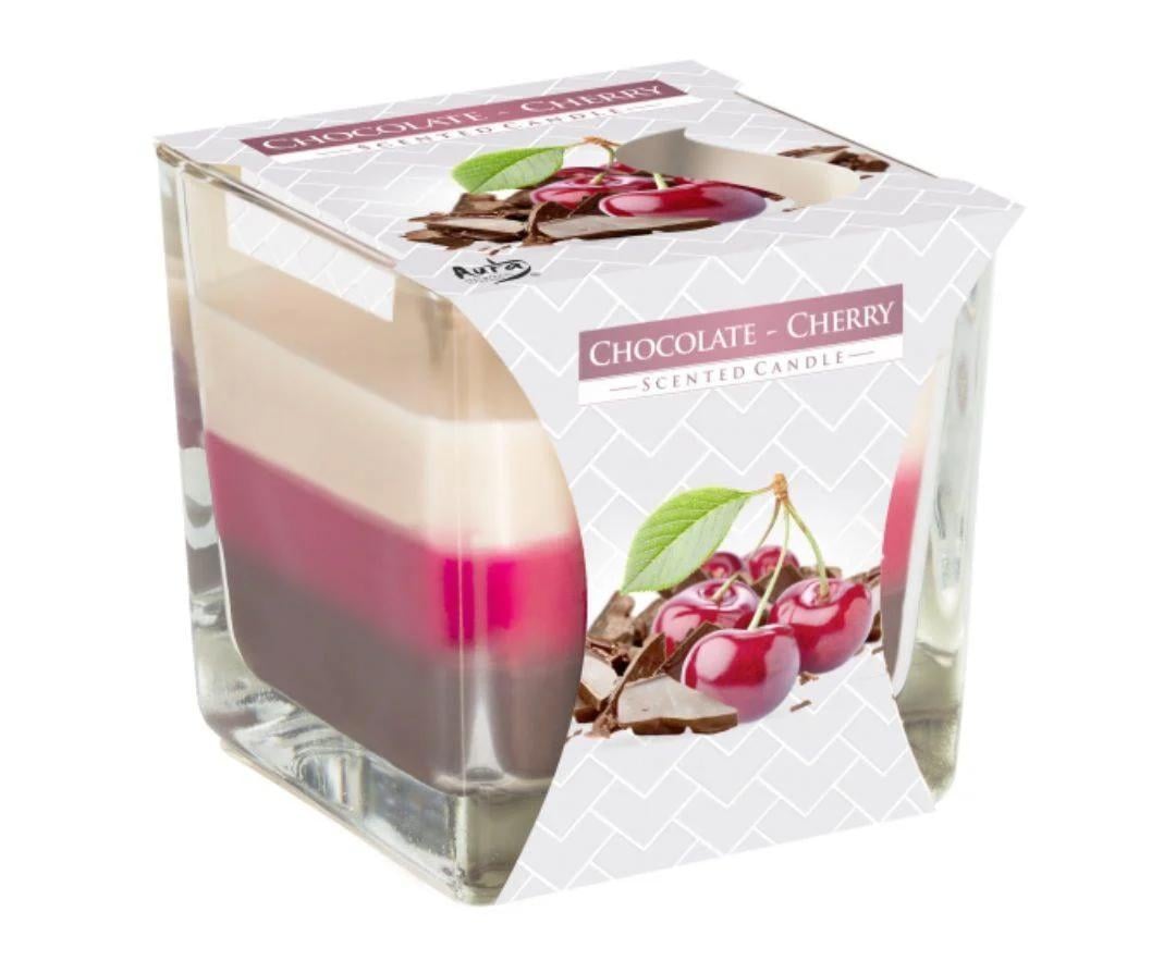 Ароматическая свеча трехцветная Bispol Шоколад/Вишня (1682501832) Ароматическая свеча трехцветная Bispol Шоколад/Вишня (1682501832)