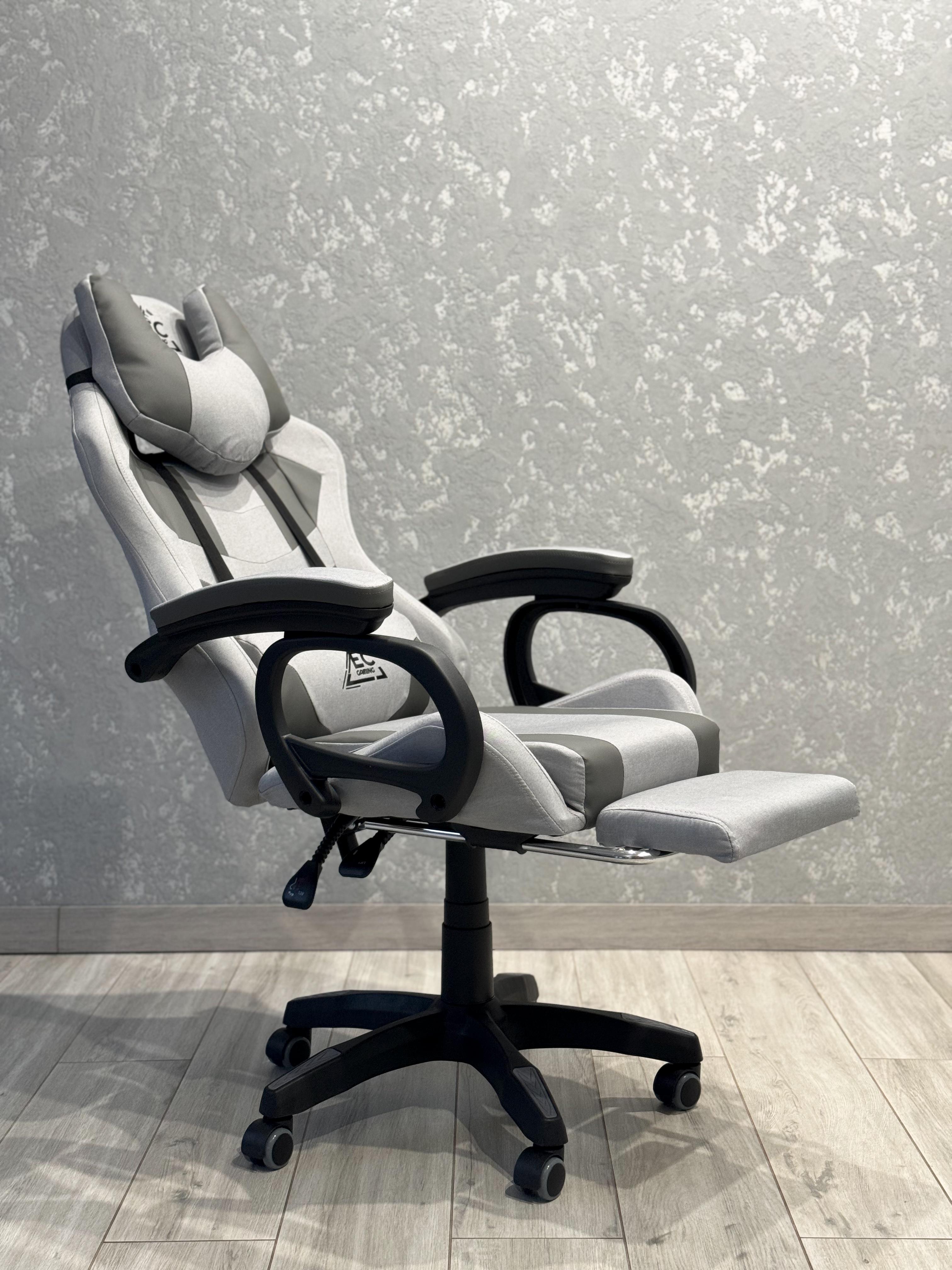 Кресло компьютерное EC GAMING из экокожи Серый - фото 2