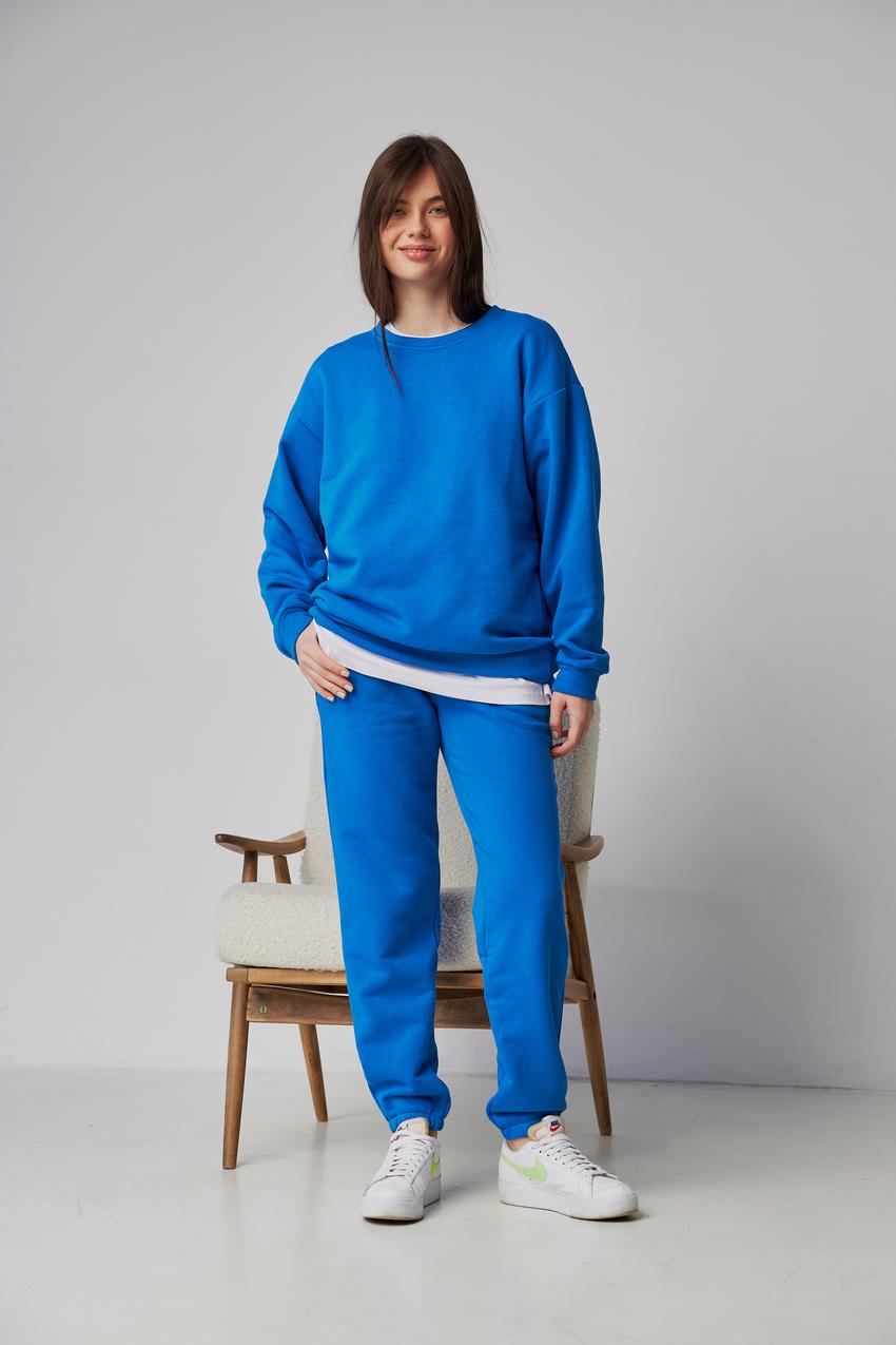 Спортивный костюм женский М123 со свитшотом и джогерами 3х-петля XS Светло-Синий (540-1-66)