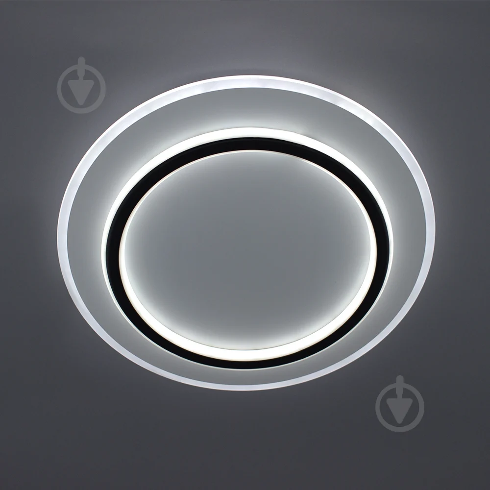 Люстра светодиодная ESLLSE VEGA DUAL 2R 75 Вт 450х53 мм Черно-белый (10429) - фото 1