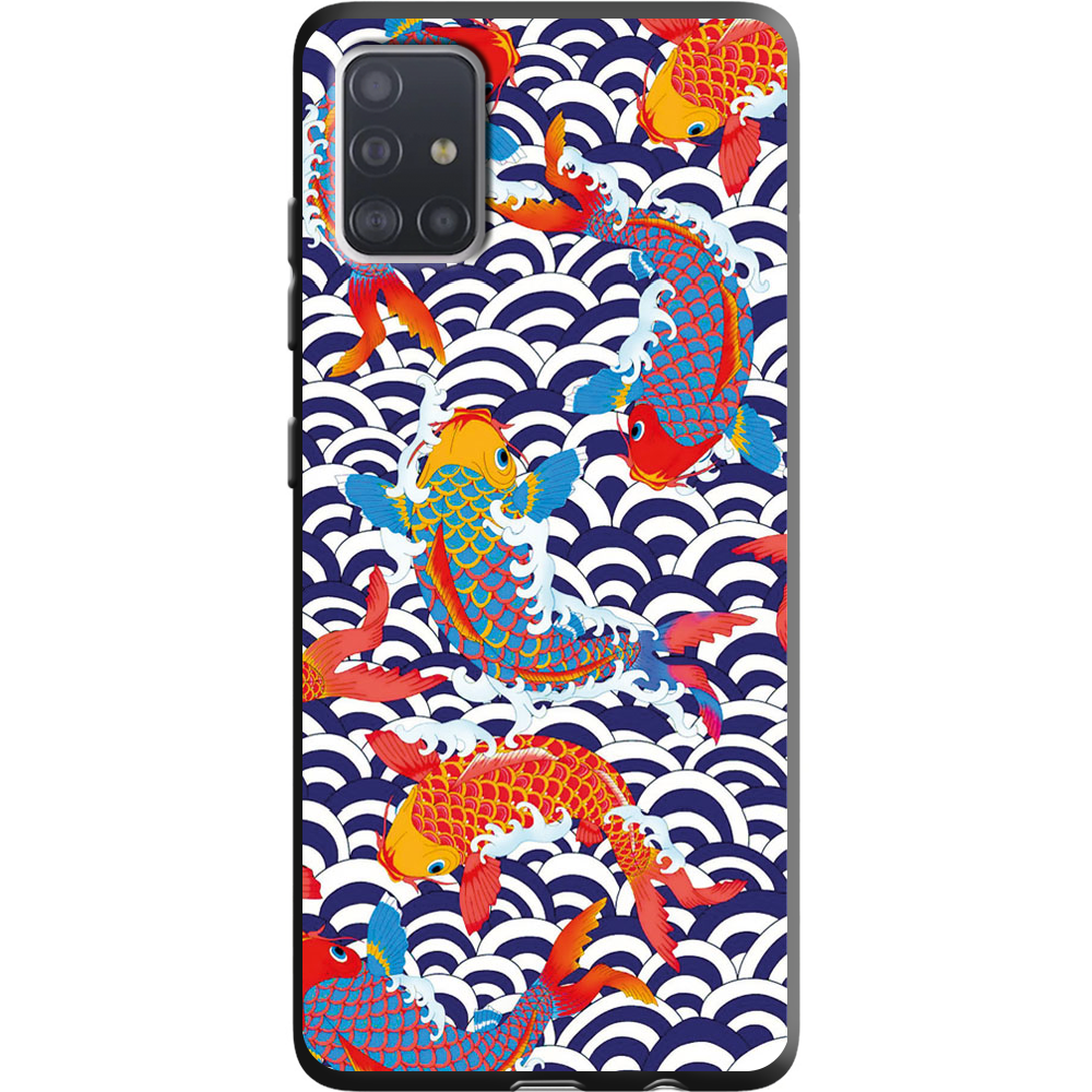 Чехол Boxface Samsung A515 Galaxy A51 Koi Fish Черный силикон (38808-up2477-38947)