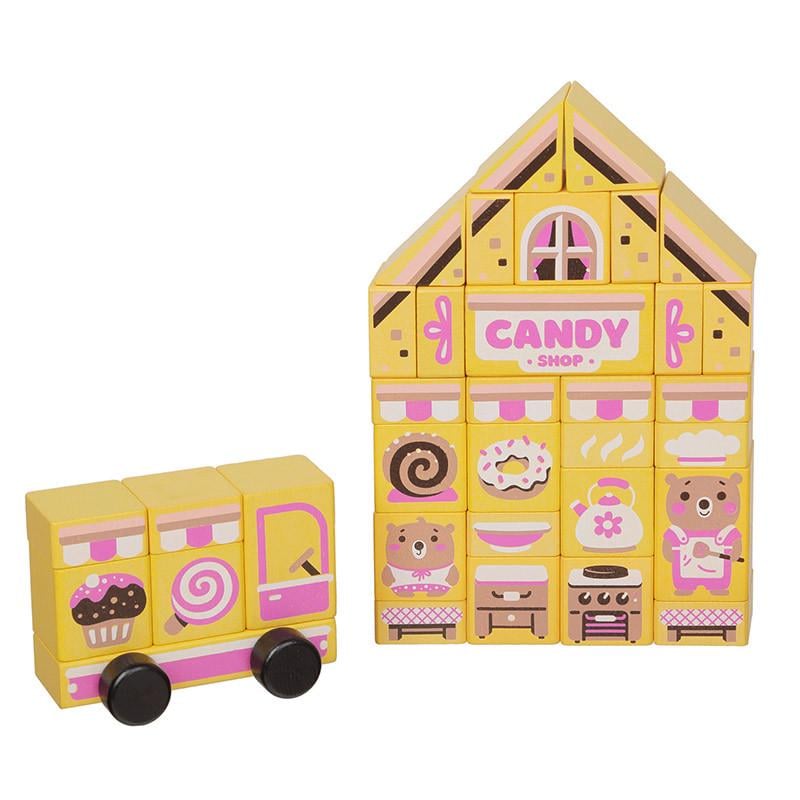 Деревянный конструктор Cubika Candy shop LDK1 34 детали (15115)